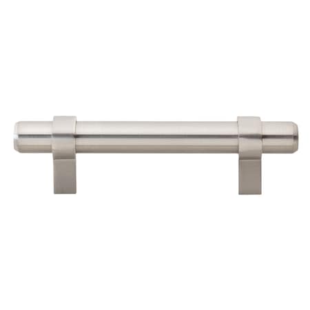 Gliderite Hardware 3 in. Center to Center Satin Nickel Solid Steel Bar Pull - 4005-76-SS 4005-76-SS-1